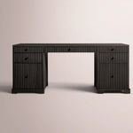 Celorin Reeded Desk — BLACK OAK / 84