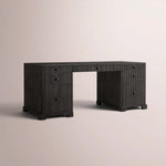 Celorin Reeded Desk — BLACK OAK / 60