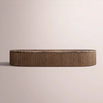 Sopravelle Emperador Coffee Table — BROWN OAK / BROWN MARBLE / 76