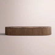 Sopravelle Emperador Coffee Table — BROWN OAK / BROWN MARBLE / 76