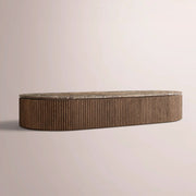 Sopravelle Emperador Coffee Table — BROWN OAK / BROWN MARBLE / 76