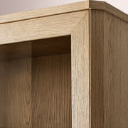 Luvoriel Glass Cabinet — GREIGE OAK