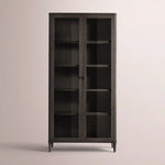 Luvoriel Glass Cabinet — BLACK OAK