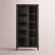 Luvoriel Glass Cabinet — BLACK OAK