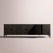 Luvoriel Media Console — BLACK OAK / 6-DOOR 96