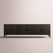 Luvoriel Media Console — BLACK OAK / 6-DOOR 96