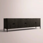 Luvoriel Media Console — BLACK OAK / 6-DOOR 96