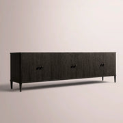 Luvoriel Media Console — BLACK OAK / 6-DOOR 96