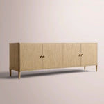 Luvoriel Media Console — GREIGE OAK / 4-DOOR 84