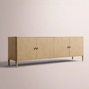 Luvoriel Media Console — GREIGE OAK / 4-DOOR 84