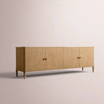 Luvoriel Media Console — LIGHT OAK / 4-DOOR 72