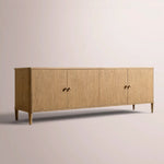 Luvoriel Media Console — LIGHT OAK / 4-DOOR 84