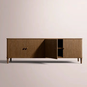 Luvoriel Media Console — BROWN OAK / 4-DOOR 84