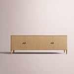 Luvoriel Media Console — LIGHT OAK / 4-DOOR 72