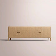 Luvoriel Media Console — LIGHT OAK / 4-DOOR 72