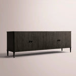 Luvoriel Media Console — BLACK OAK / 4-DOOR 84