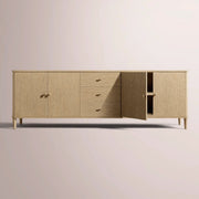 Luvoriel Sideboard With Drawers — GREIGE OAK