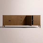 Luvoriel Sideboard With Drawers — BROWN OAK