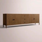 Luvoriel Sideboard With Drawers — BROWN OAK