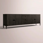 Luvoriel Sideboard With Drawers — BLACK OAK