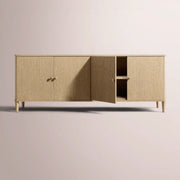 Luvoriel Sideboard — GREIGE OAK / 4-DOOR 84