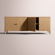 Luvoriel Sideboard — LIGHT OAK / 4-DOOR 84