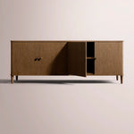 Luvoriel Sideboard — BROWN OAK / 4-DOOR 84