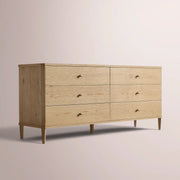 Luvoriel Drawer Dresser — GREIGE OAK / 6-DRAWER