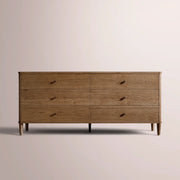 Luvoriel Drawer Dresser — BROWN OAK / 6-DRAWER