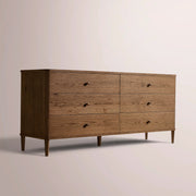 Luvoriel Drawer Dresser — BROWN OAK / 6-DRAWER