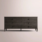 Luvoriel Drawer Dresser — BLACK OAK / 6-DRAWER