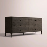 Luvoriel Drawer Dresser — BLACK OAK / 6-DRAWER