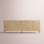 Luvoriel Drawer Dresser — GREIGE OAK / 9-DRAWER