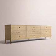Luvoriel Drawer Dresser — GREIGE OAK / 9-DRAWER