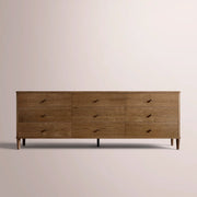 Luvoriel Drawer Dresser — BROWN OAK / 9-DRAWER