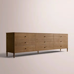 Luvoriel Drawer Dresser — BROWN OAK / 9-DRAWER