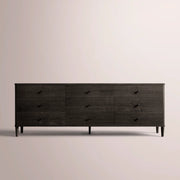 Luvoriel Drawer Dresser — BLACK OAK / 9-DRAWER