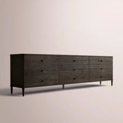 Luvoriel Drawer Dresser — BLACK OAK / 9-DRAWER