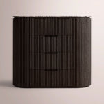 Sopravelle Emperador Tall Drawer Dresser — BLACK OAK / BLACK MARBLE / 50
