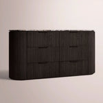 Sopravelle Emperador Drawer Dresser — BLACK OAK / BLACK MARBLE / 72
