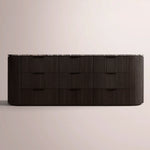 Sopravelle Emperador Drawer Dresser — BLACK OAK / BLACK MARBLE / 90