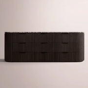 Sopravelle Emperador Drawer Dresser — BLACK OAK / BLACK MARBLE / 90
