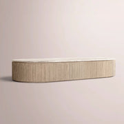 Sopravelle Emperador Coffee Table — WHITEWASHED OAK / WHITE MARBLE / 76