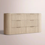 Sopravelle Emperador Drawer Dresser — GREIGE OAK / GREY MARBLE / 72