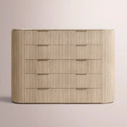 Sopravelle Emperador Tall Drawer Dresser — WHITEWASHED OAK / WHITE MARBLE / 72