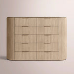 Sopravelle Emperador Tall Drawer Dresser — GREIGE OAK / GREY MARBLE / 72