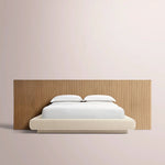 Ethoria Wide Extended Panel Bed with Fabric Base