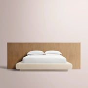 Ethoria Wide Extended Panel Bed with Fabric Base