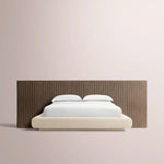 Ethoria Wide Extended Panel Bed with Fabric Base