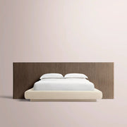 Ethoria Wide Extended Panel Bed with Fabric Base